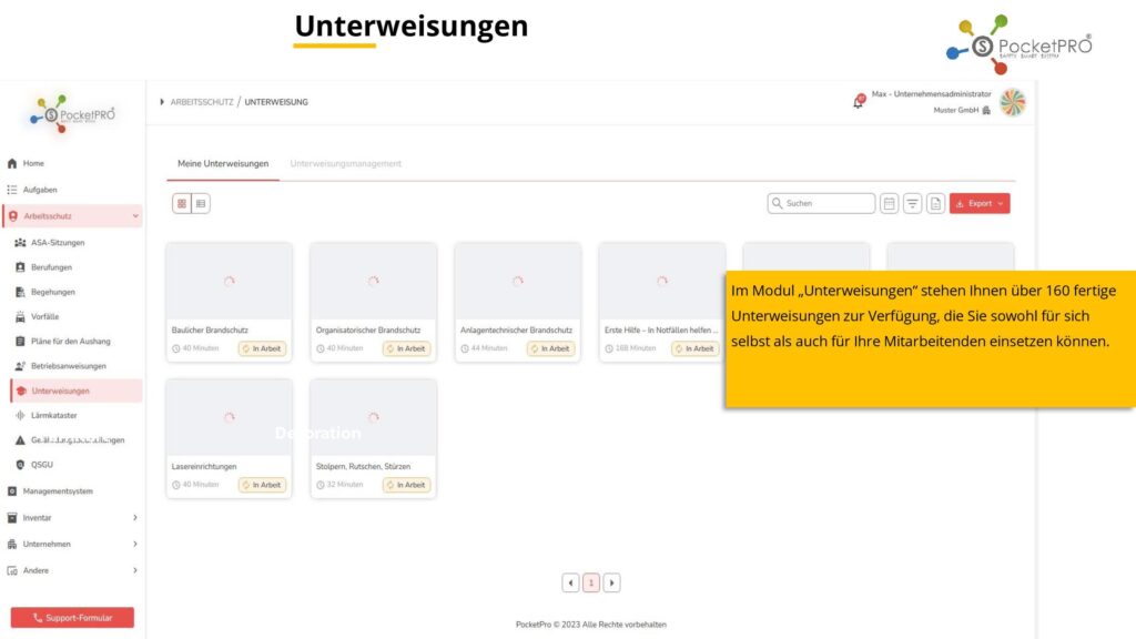 pocketpro-unterweisung-übersicht